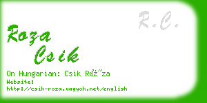 roza csik business card